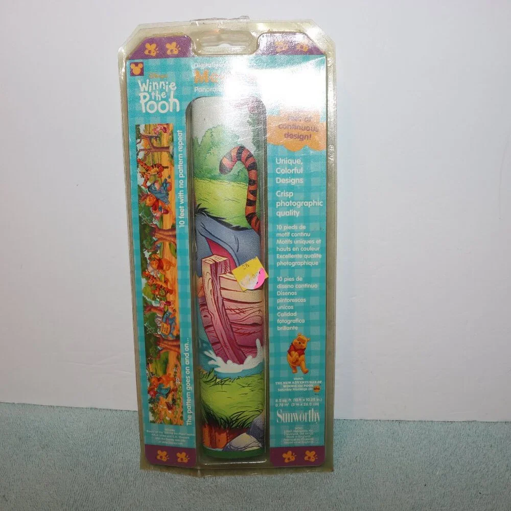 Walt Disney Winnie The Pooh Panoramic Wall Border Nursery 10 Feet Sunworthy New